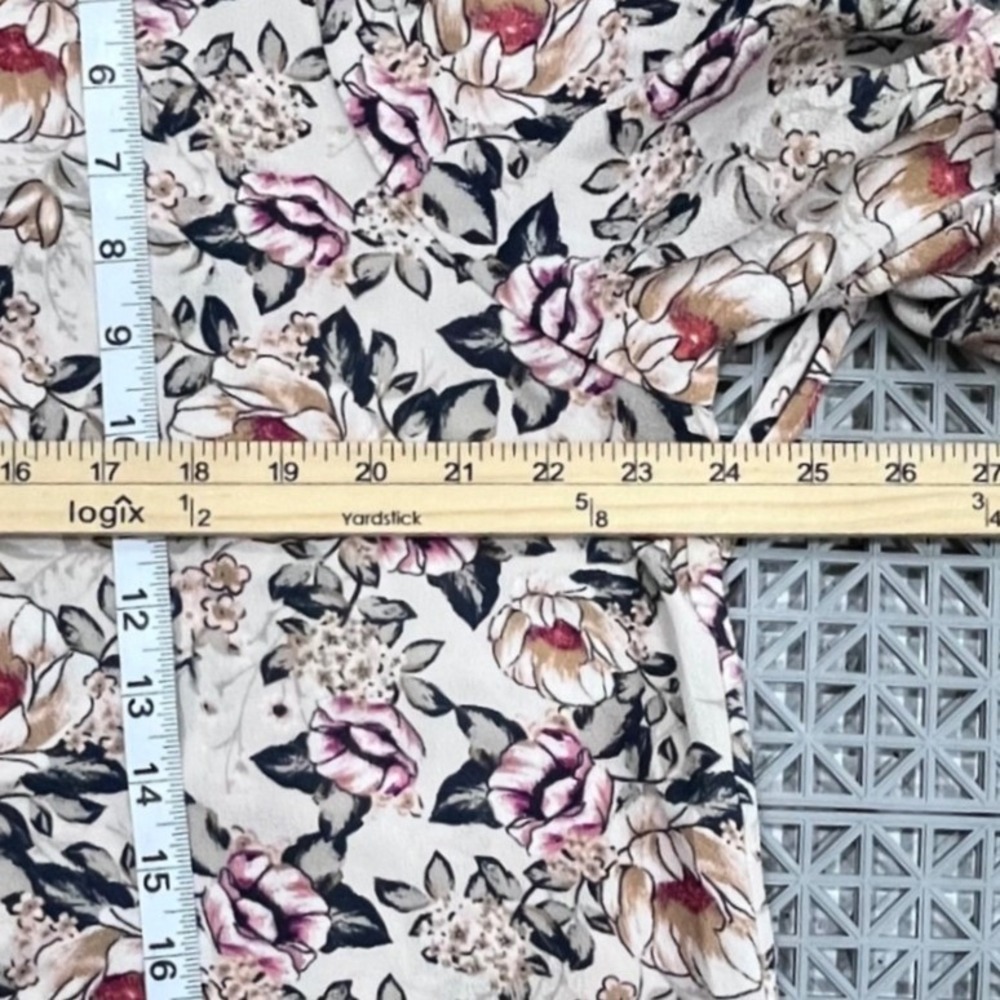 Liberty Love Women's Blouse 2XL Pink Floral Bell Split Sleeve Boho Feminine - Picture 10 of 11